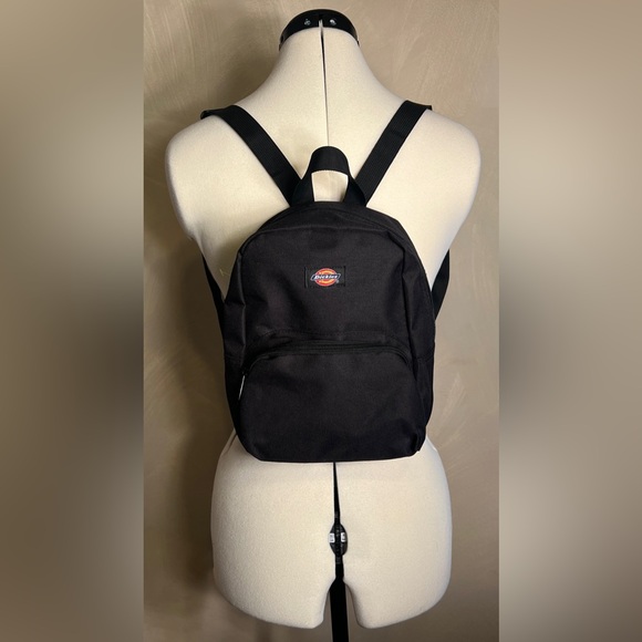 Dickies Mini Backpack W/Adjustable straps,Minimalist Unisex Portable Black Bag - Picture 1 of 16